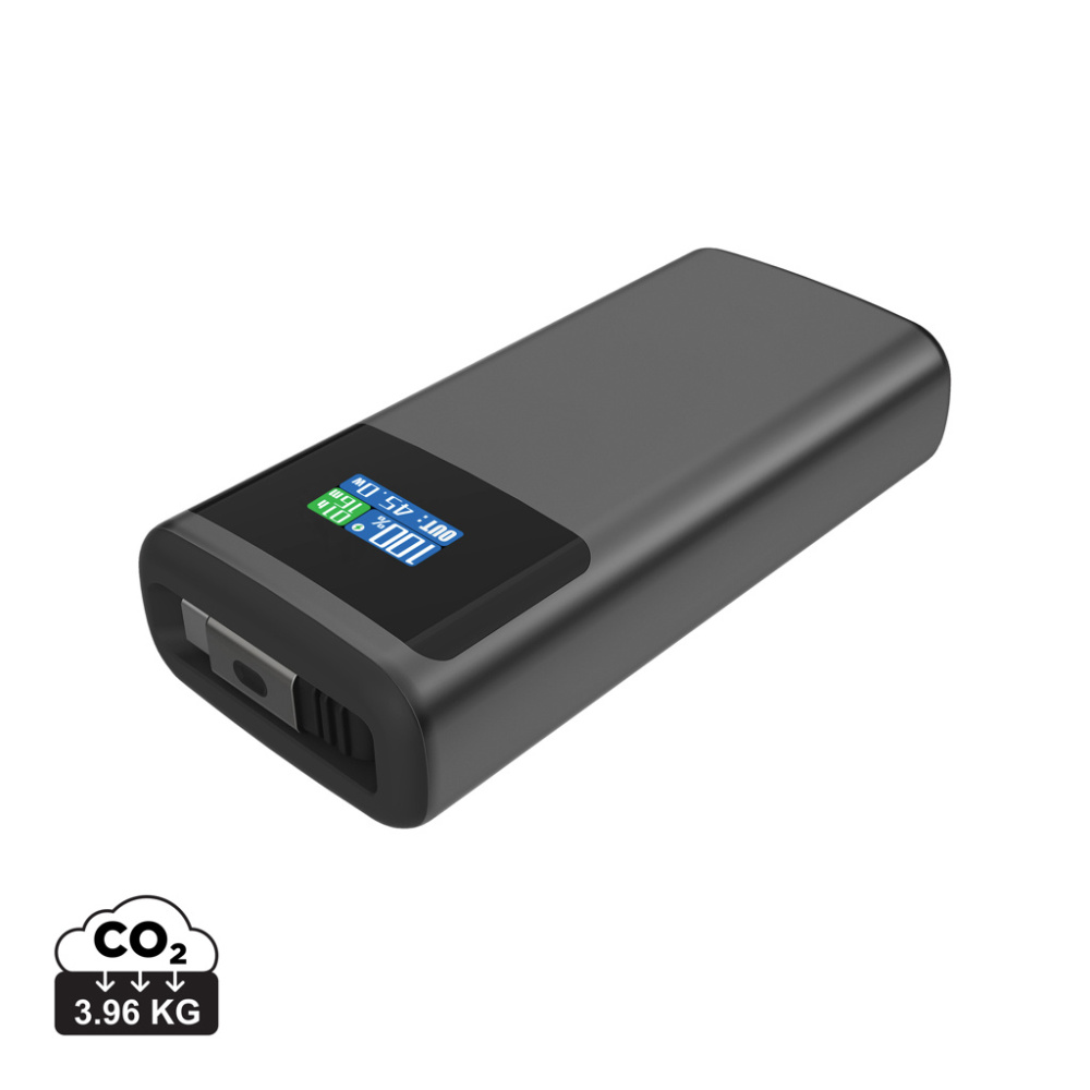 Logotrade ziemassvētku dāvanas foto: Quantum RCS īpaši ātra PD45W 10.000mAh pārnēsājamā baterija ar ekrānu