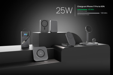 Logotrade biznesa dāvanas foto: Quantum RCS īpaši ātra 10 000 mAh magnētiska 25 W pārnēsājamā baterija