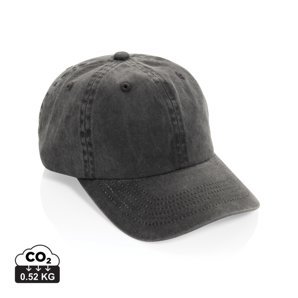 Logotrade ziemassvētku dāvanas foto: BEAU AWARE™ Mazgāta 6 paneļu 270 g/m² kokvilnas tvīla cepure
