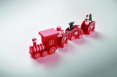 Logotrade biznesa dāvanas foto: Koka Ziemassvētku vilcieniņš