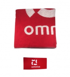 Банное полотенце с вплетенным логотипом Omniva