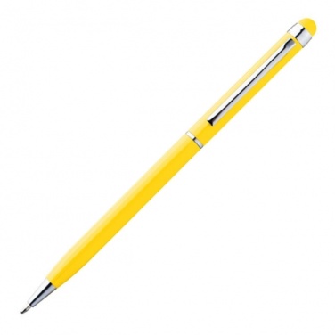 Логотрейд pекламные продукты картинка: Ручка шариковая с сенсорным стилусом "Новый Орлеан" цвет желтый