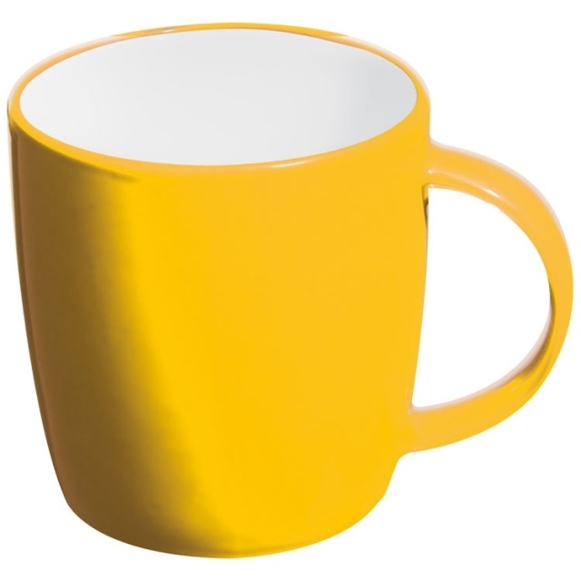 Лого трейд бизнес-подарки фото: Керамическая кружка Martinez, жёлтая
