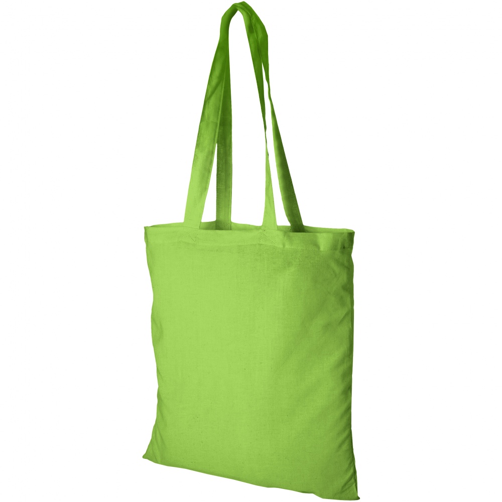 Логотрейд pекламные продукты картинка: Хлопковая сумка Madras, светло-зелёная