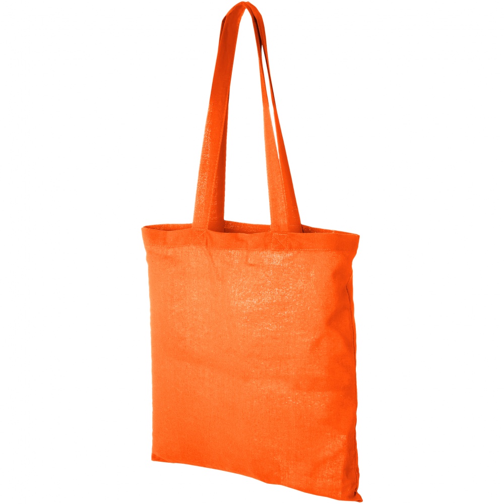 Лого трейд бизнес-подарки фото: Хлопковая сумка Madras, оранжевая