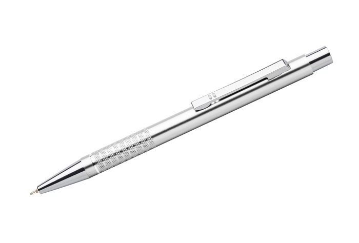 Логотрейд pекламные подарки картинка: Шариковая ручка Bonito, серебтистый