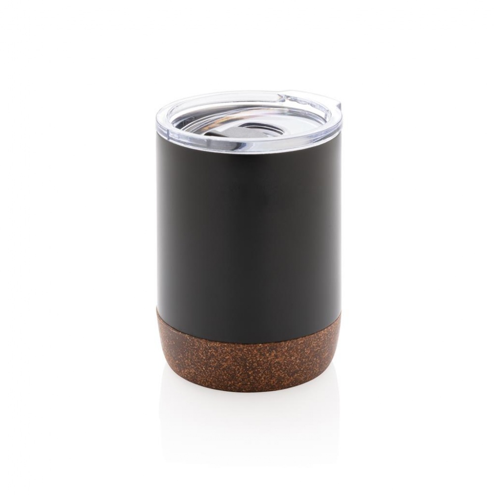 Лого трейд pекламные продукты фото: Вакуумная термокружка Cork для кофе, 180 мл, черный