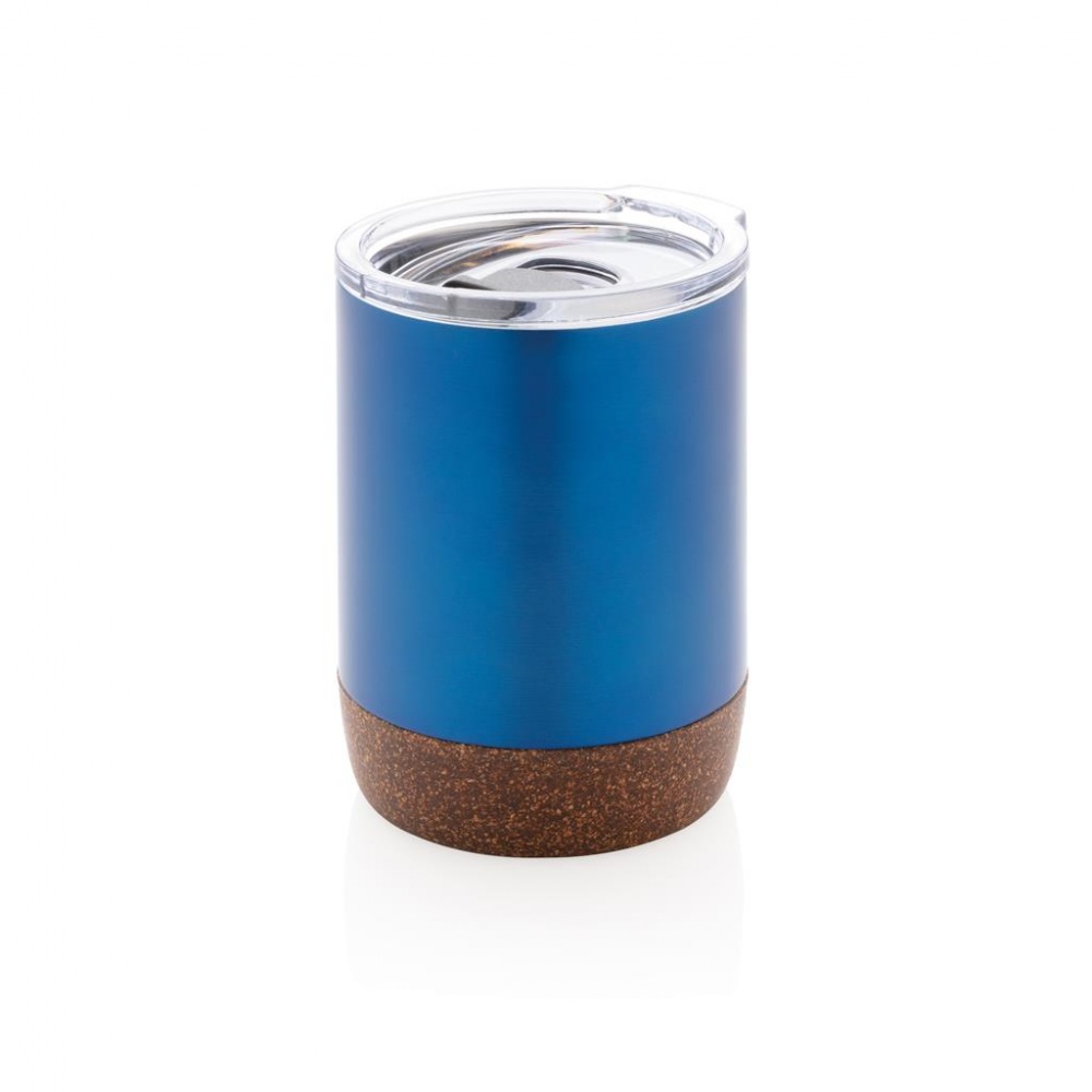 Лого трейд бизнес-подарки фото: Вакуумная термокружка Cork для кофе, 180 мл, синий