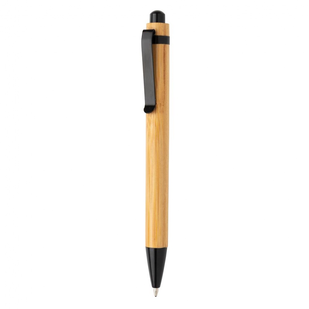 Лого трейд pекламные продукты фото: Бамбуковая ручка, чёрная