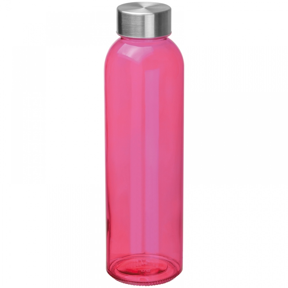 Лого трейд pекламные подарки фото: Cтеклянная бутылка 500 мл, розовый