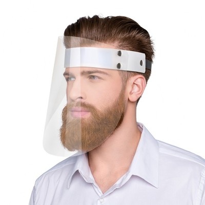 Лого трейд pекламные подарки фото: Щиток защитный лицевой, прозрачный/белый