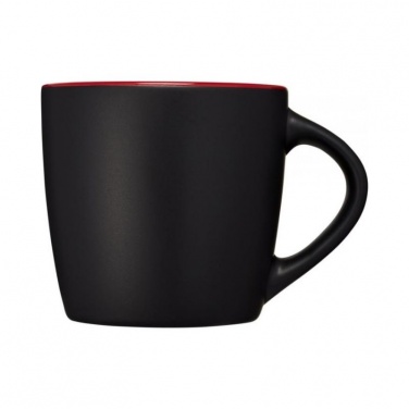 Лого трейд бизнес-подарки фото: Керамическая чашка Riviera, черный/красная
