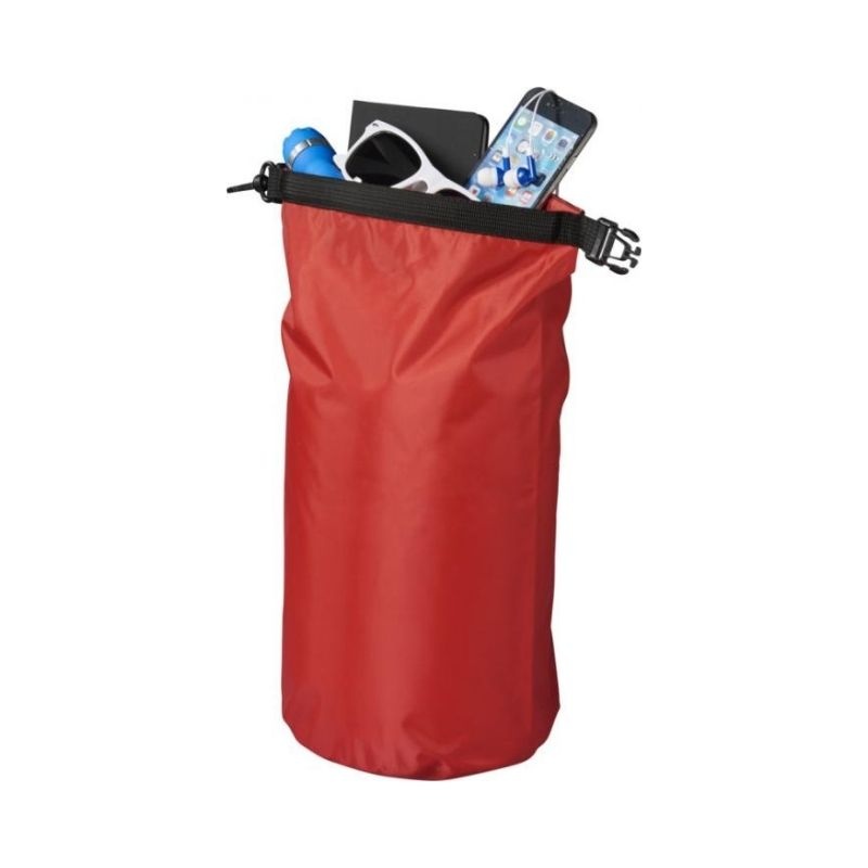 Лого трейд pекламные подарки фото: Походный 10-литровый водонепроницаемый мешок, красный