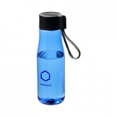 Лого трейд бизнес-подарки фото: Спортивная бутылка Ara 640 мл от Tritan™ с зарядным кабелем, cиний