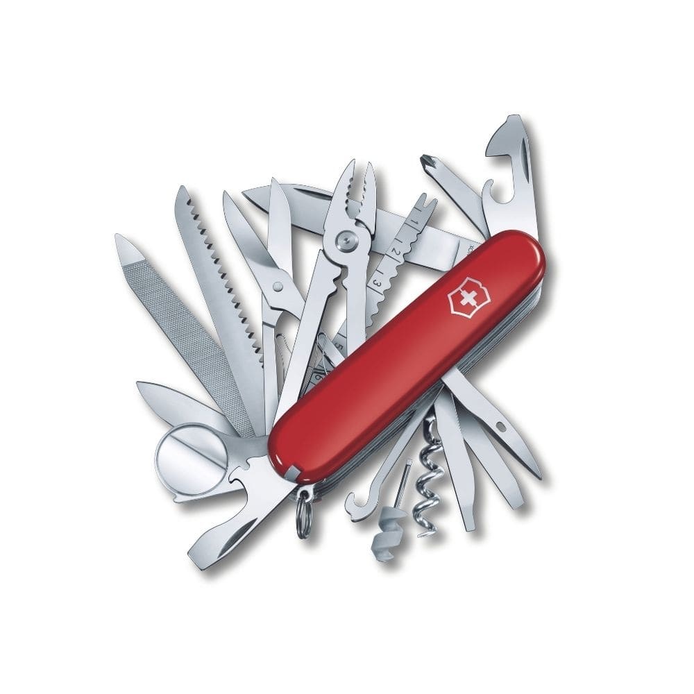 Лого трейд бизнес-подарки фото: Kарманный нож SwissChamp красный