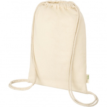 Логотрейд pекламные cувениры картинка: Orissa 100 g/m² organic cotton drawstring bag 5L