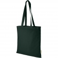 Orissa 100 g/m² organic cotton tote bag 7L, Темно-зеленый