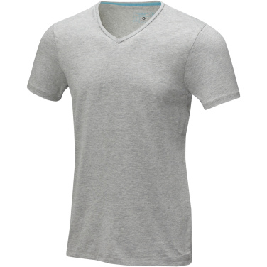 Логотрейд pекламные подарки картинка: Kawartha short sleeve men's organic V-neck t-shirt