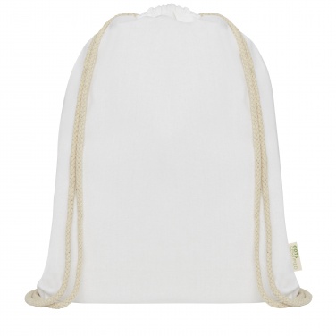 Логотрейд pекламные подарки картинка: Orissa 140 g/m² organic cotton drawstring bag 5L