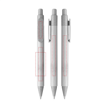 Логотрейд pекламные продукты картинка: Шариковая ручка Bamboo Wheat Pen из пшеничной соломы