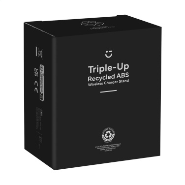 Логотрейд pекламные продукты картинка: Подставка для беспроводной зарядки Triple-Up RCS из переработанного АБС-пластика