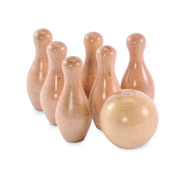 Лого трейд pекламные подарки фото: Mini pine wood bowling set