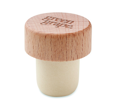 Логотрейд бизнес-подарки картинка: Beech wood bottle stopper