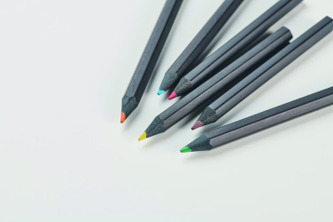 Логотрейд pекламные подарки картинка: 6 black colouring pencils