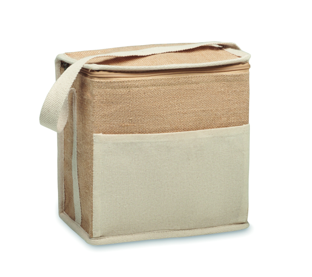 Логотрейд pекламные cувениры картинка: Jute and canvas cooler bag 3L