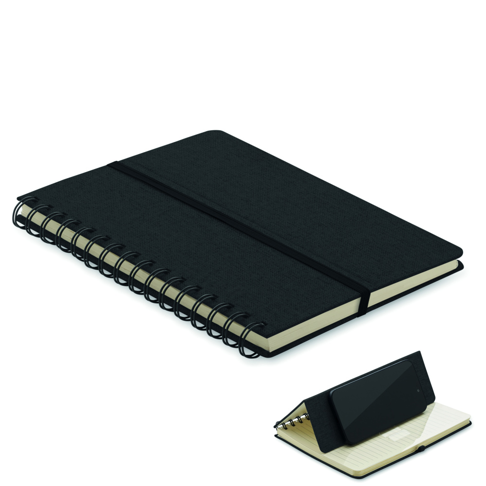 Логотрейд pекламные подарки картинка: A5 notebook with phone holder