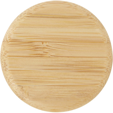 Логотрейд pекламные продукты картинка: Стеклянная бутылка для воды Porto объемом 500 мл с силиконовой ручкой и бамбуковой крышкой