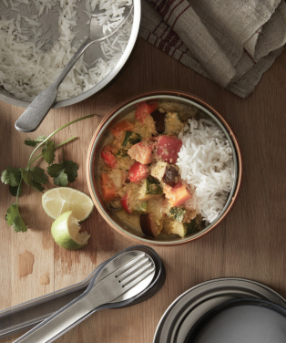 Лого трейд бизнес-подарки фото: Стеклянная миска для обеда Black+Blum 750 мл