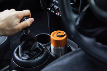 Лого трейд pекламные cувениры фото: Черный + Blum изолированный герметичный дорожный стакан из нержавеющей стали