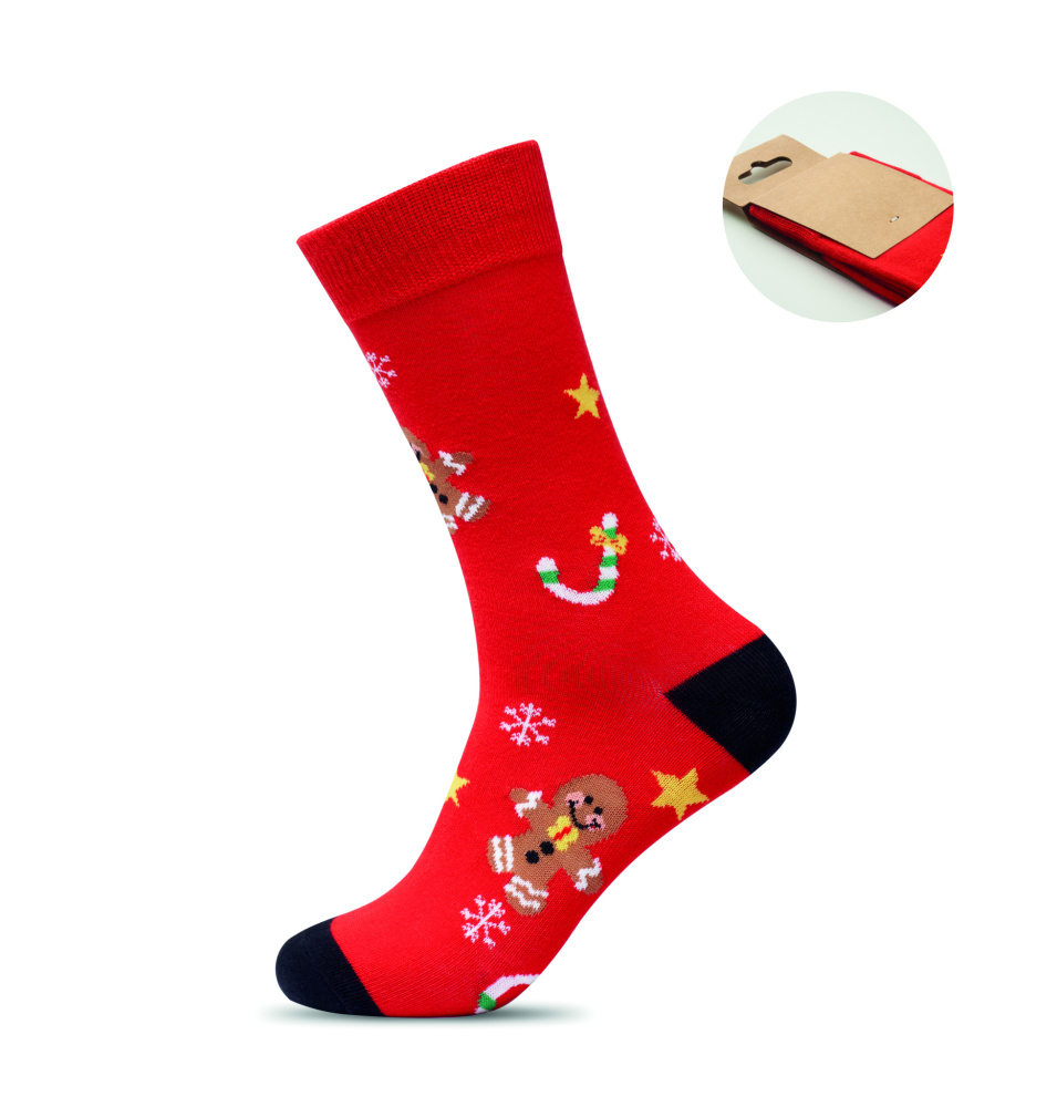 Лого трейд pекламные подарки фото: Pair of Christmas socks M