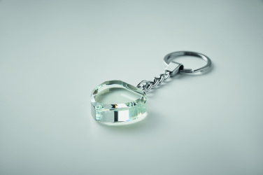 Логотрейд pекламные подарки картинка: Glass heart award key ring