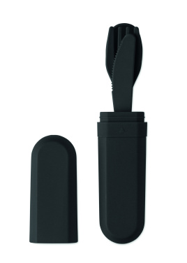 Логотрейд pекламные cувениры картинка: Cutlery set and case in PLA