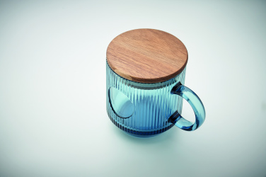 Логотрейд pекламные подарки картинка: Ribbed glass mug 300ml