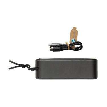 Логотрейд бизнес-подарки картинка: Низкочастотный динамик Swiss Peak RCS из переработанного алюминия мощностью 10 Вт