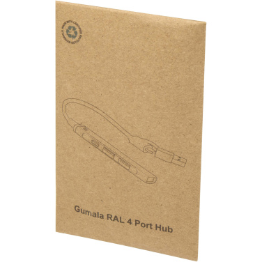 Лого трейд pекламные подарки фото: Alkaid 4-портовый концентратор USB-A и Type-C из переработанного алюминия с двумя входами