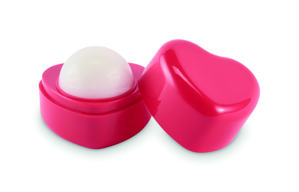 Лого трейд pекламные cувениры фото: Heart shape vegan lip balm