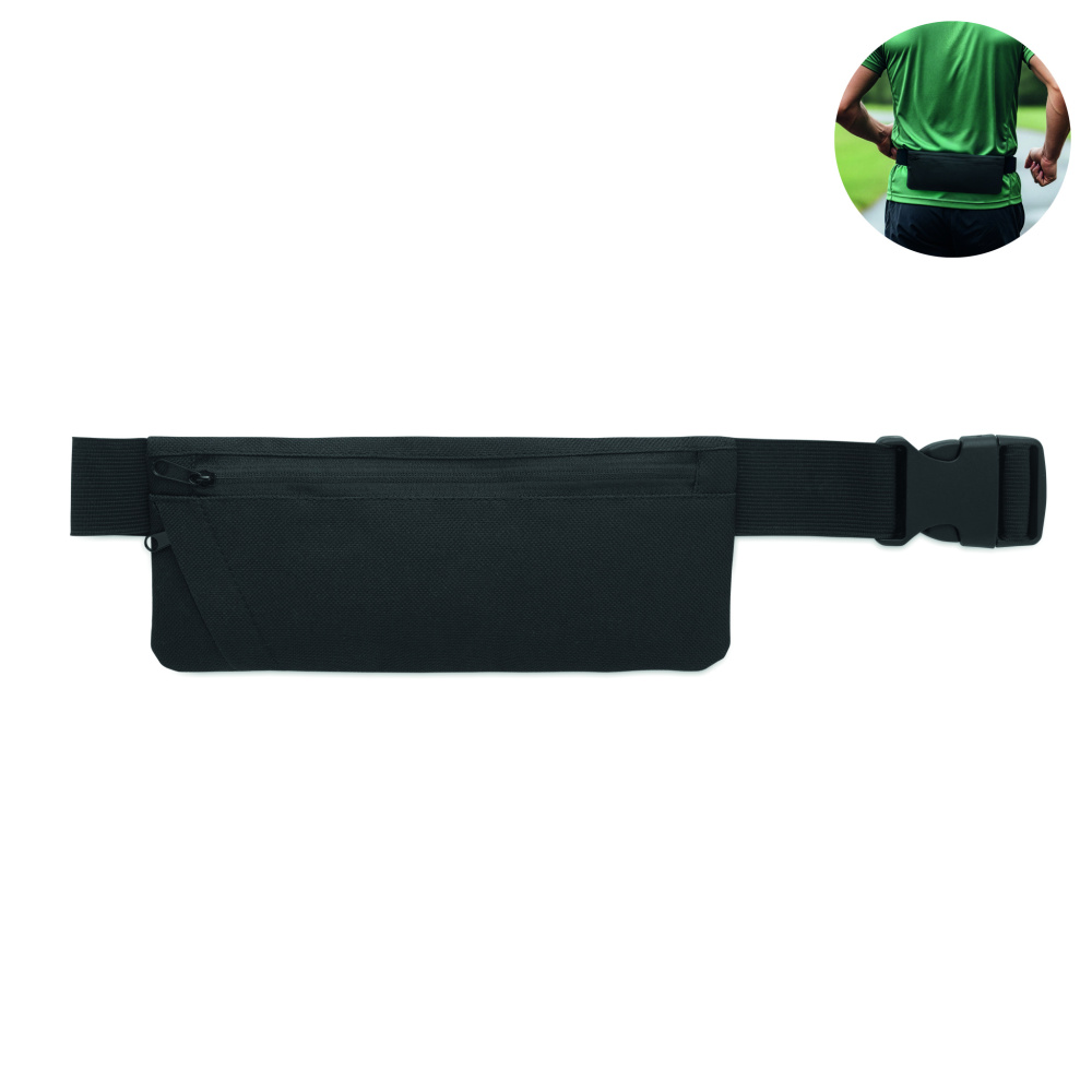 Логотрейд pекламные cувениры картинка: Sports waist bag 600D RPET