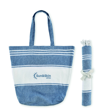 Логотрейд pекламные cувениры картинка: Beach bag with hammam towel