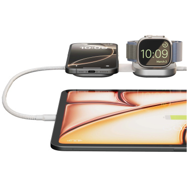 Лого трейд бизнес-подарки фото: Зарядный кабель 3-в-1 Zens Pro 3 USB-C мощностью 140 Вт