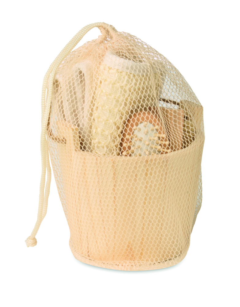 Лого трейд pекламные подарки фото: Bath gift set in wooden bucket