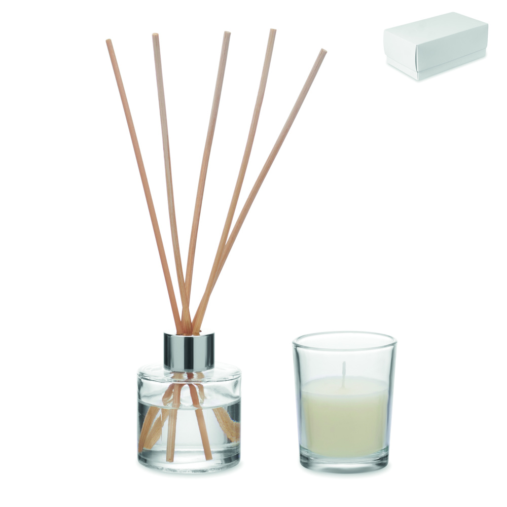 Логотрейд бизнес-подарки картинка: Vanilla diffuser & candle set
