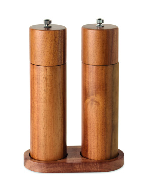 Лого трейд бизнес-подарки фото: Acacia salt & pepper grinders