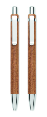 Лого трейд pекламные cувениры фото: Acacia wood pen and pencil set