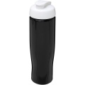 H2O Active® Tempo 700 ml sportflaska med uppfällbart lock, Solid svart/vit