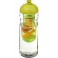 H2O Active® Base 650 ml sportflaska med kupollock och fruktbehållare, Transparent / Lime