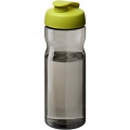 H2O Active® Eco Base 650 ml sportflaska med uppfällbart lock, Kol / Limegrön